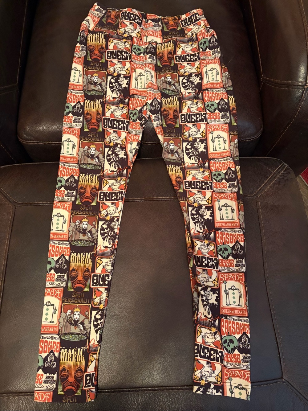 LuLaRoe ladies Disney Villains Orange, Black,  Leggings NEW